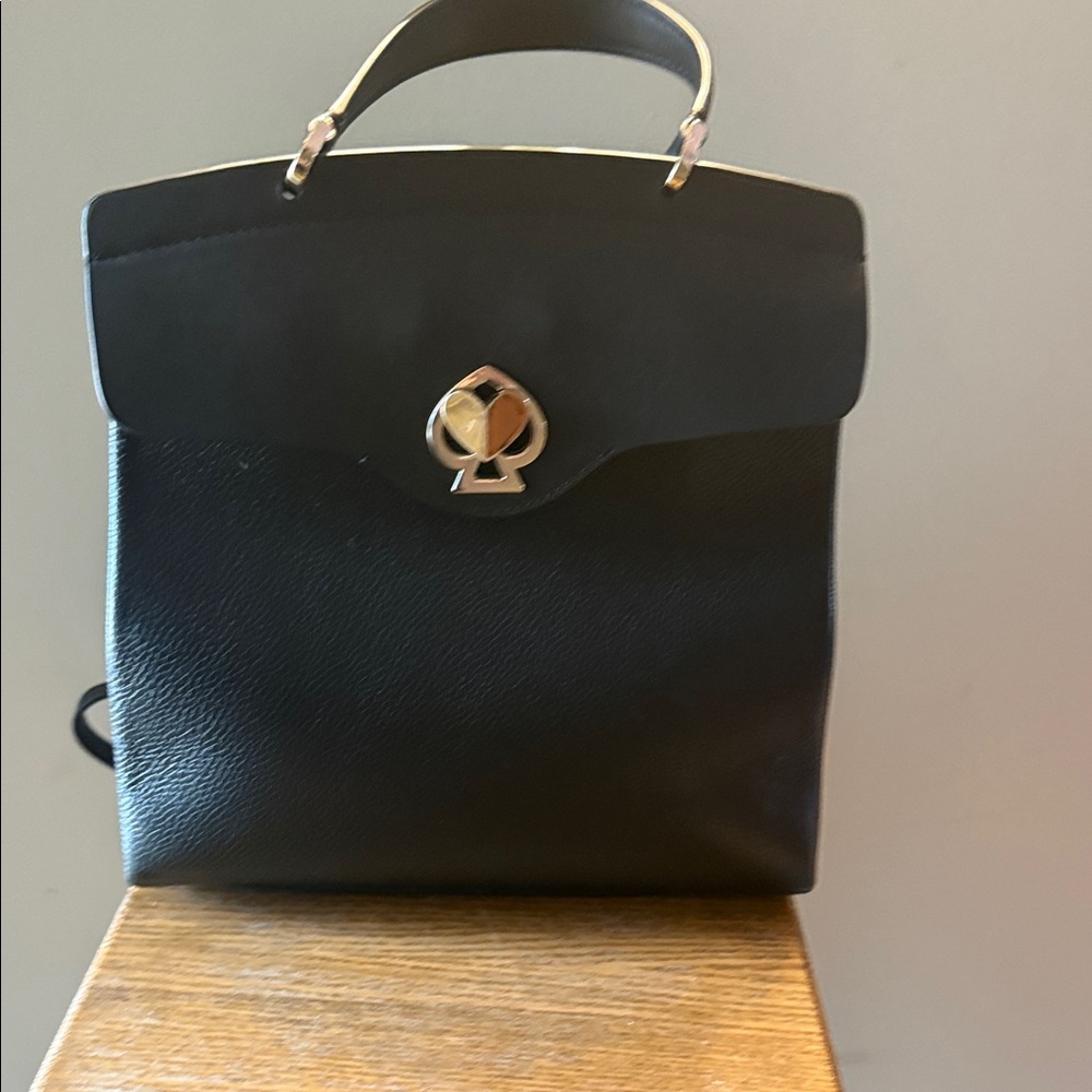 Kate Spade Black Satchel with Silver Accents